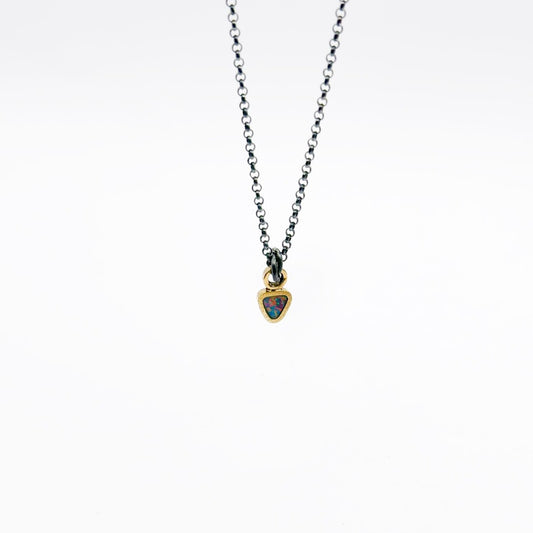 Penjoll FORNELLS d'or i òpal doblet