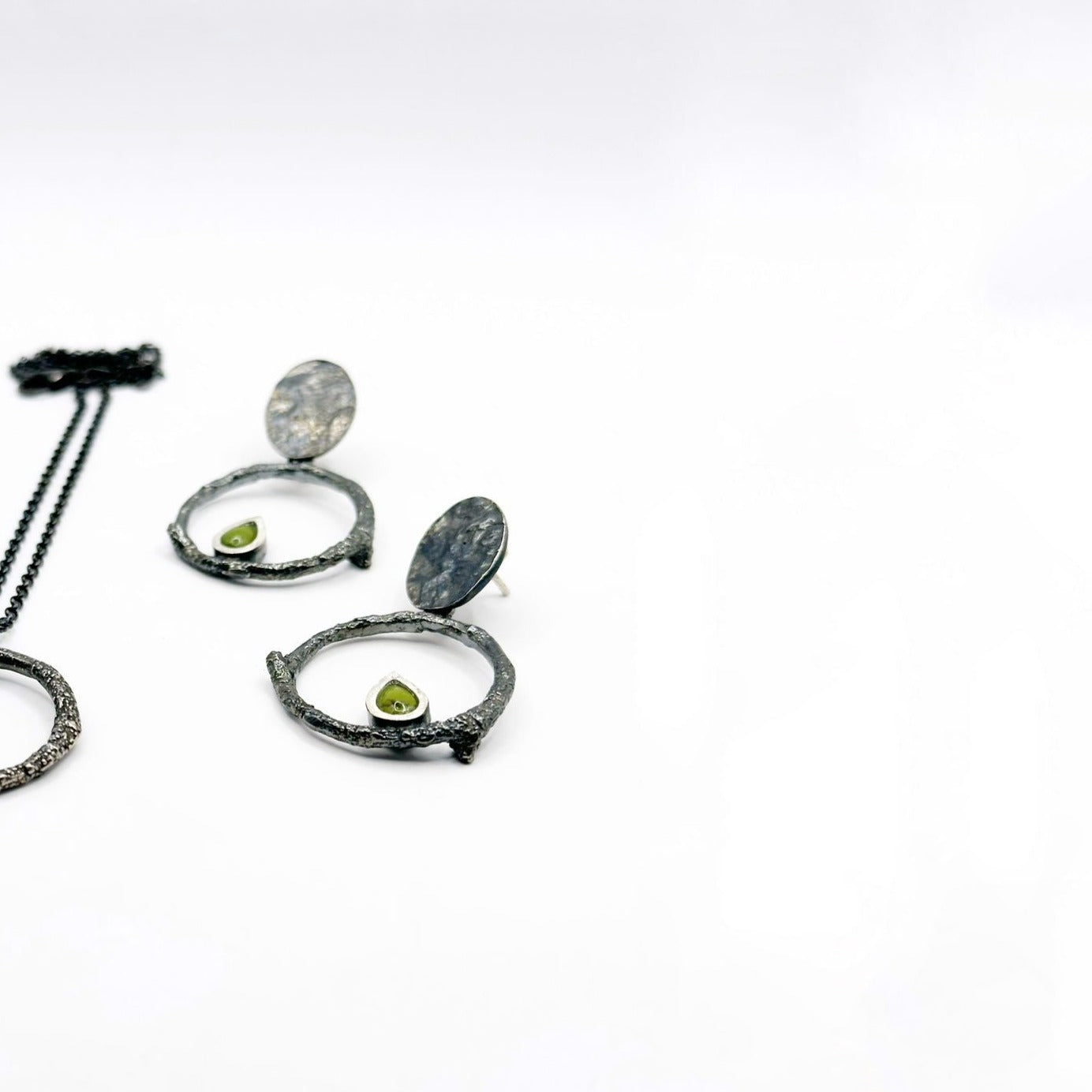 Pendientes Cadí con hoja turquesa