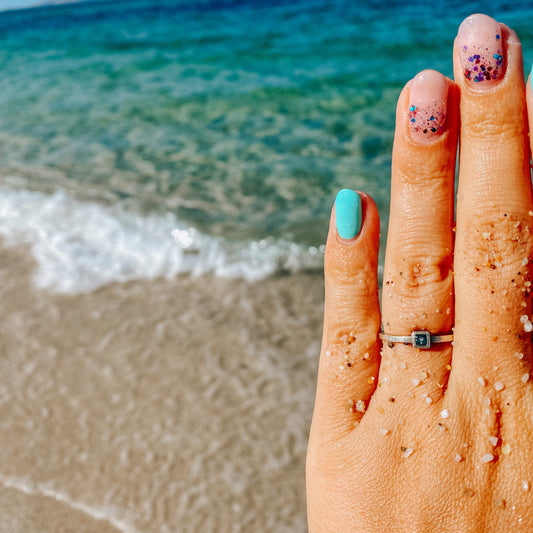 Anell DOT □ diamant en brut BLAU