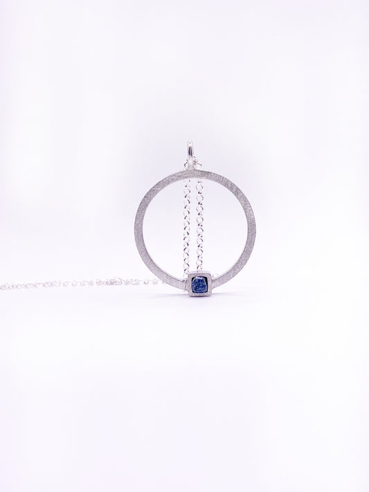 Penjoll DOT □ amb diamant en brut BLAU
