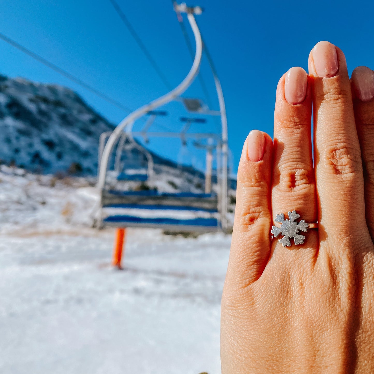 anillo copo de nieve, anell floc de neu, snowflake ring , anell floc de plata, anillo copo de nieve de plata 