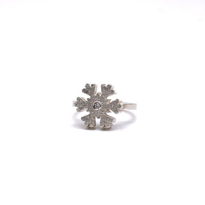 Anillo COPO de nieve + diamante
