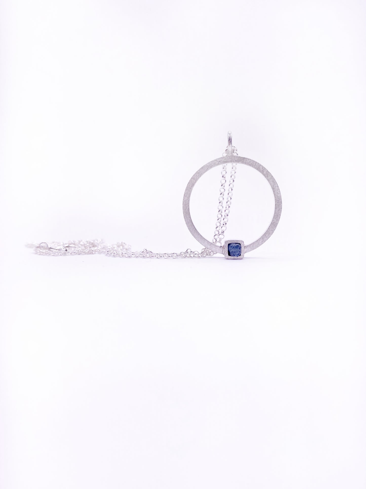 Penjoll DOT □ amb diamant en brut BLAU