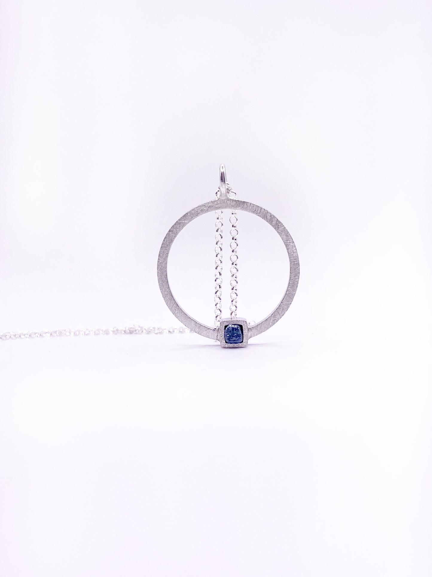 Penjoll DOT □ amb diamant en brut BLAU