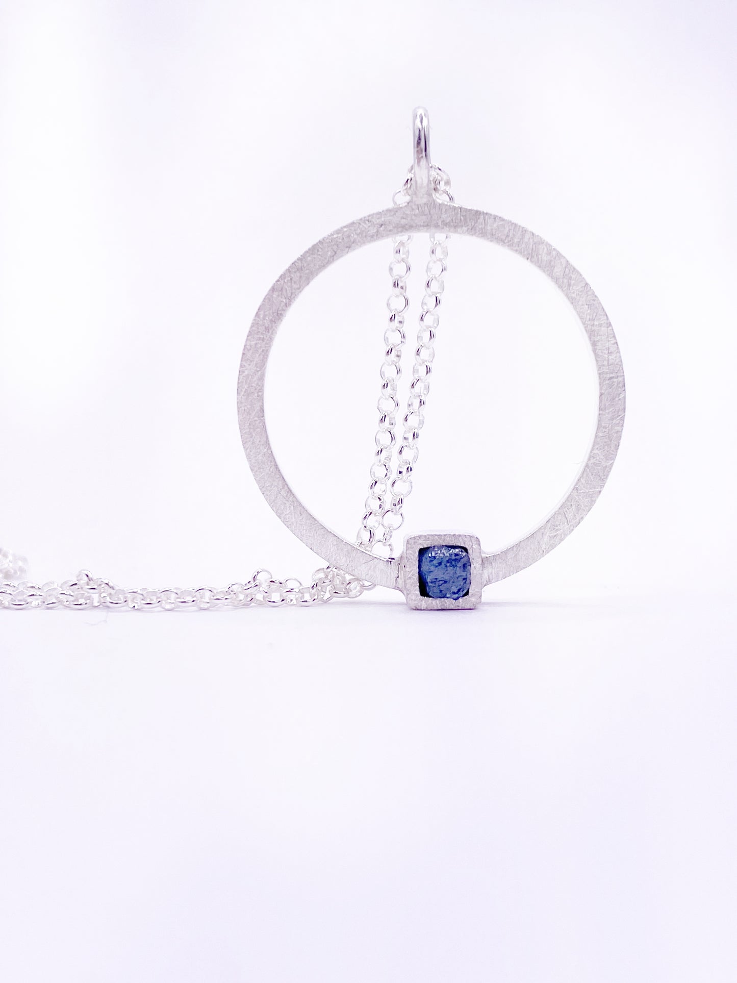 Penjoll DOT □ amb diamant en brut BLAU