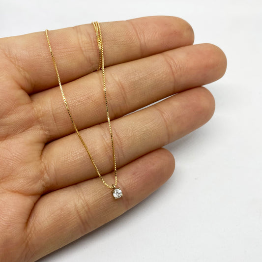 Penjoll d'or i diamant natural 