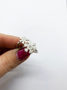 Anillo COPO de nieve mini + diamante